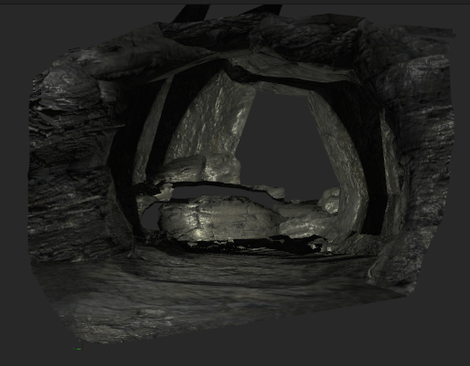 3D point cloud reconstruction of the cave interior from RTAB-Map RGB-D SLAM.